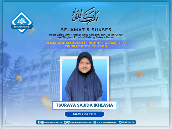 Tsuraya Sajida Ikhlasia Lolos OMI Tingkat Kota Cilegon Bidang Sains, Fisika